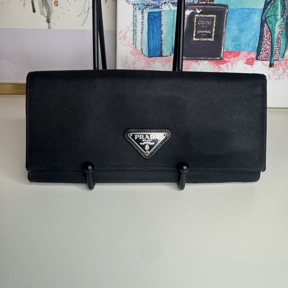 Prada Handbags - Prada Black Nylon Wallet